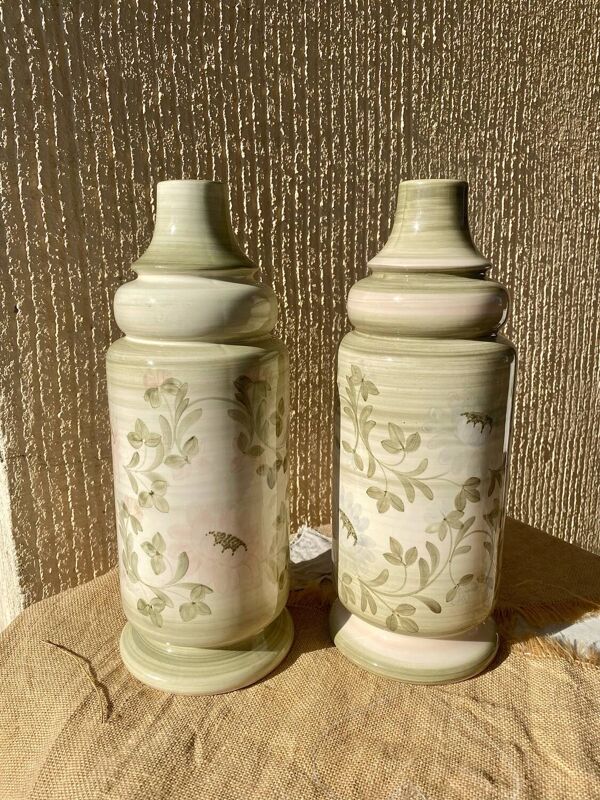 Paire de pieds de lampe Jersey Pottery