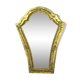 Miroir biseauté en bois et stuc doré 49 x 35,5 cm