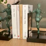 Pair of vintage bookends - Football players - excellent condition
