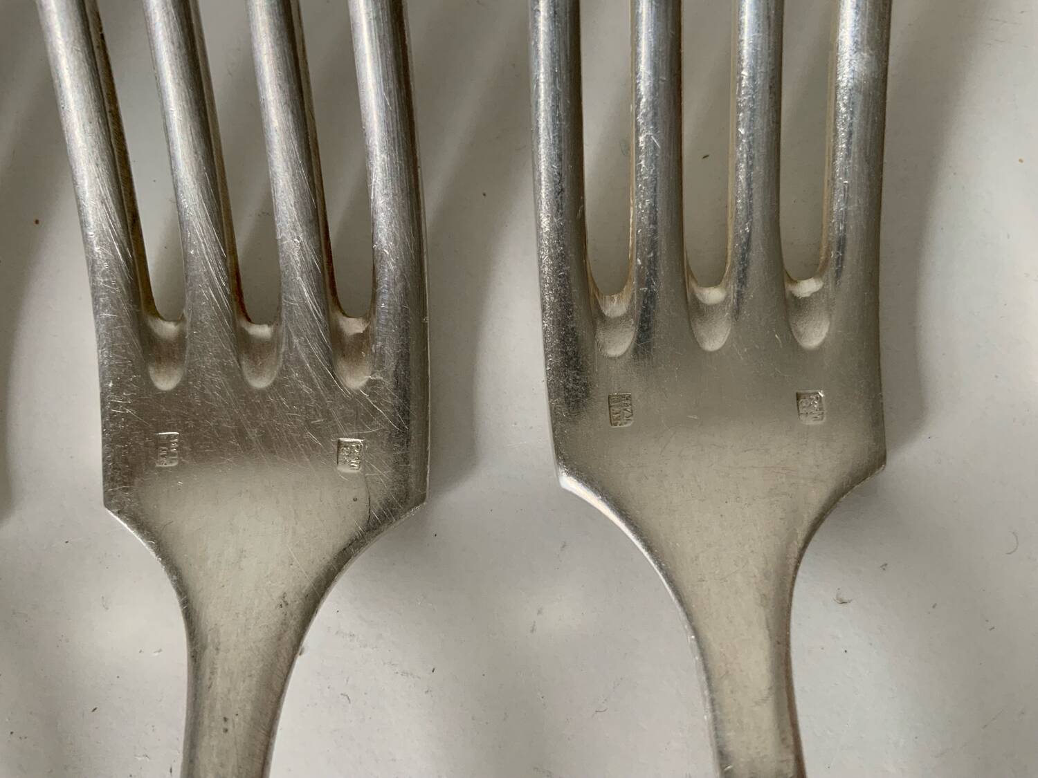 Silver-plated forks
