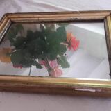 Miroir patine dorée 27x33