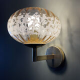 Pair of brass and glass sconces worked 1960