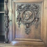 HAENTGES FRÈRES Renaissance style cabinet in carved walnut, late 19th century