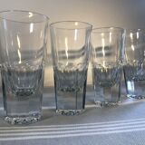 4 vintage cut glass aperitif glasses