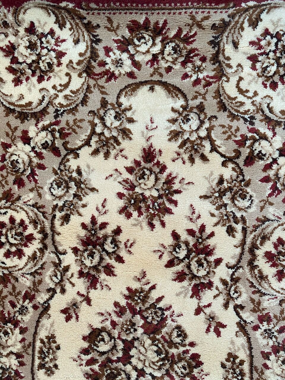Aubusson-style mechanical carpet in 67x135 cm wool