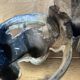 Antique bronze and cast iron chenets