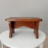 Antique solid oak stool