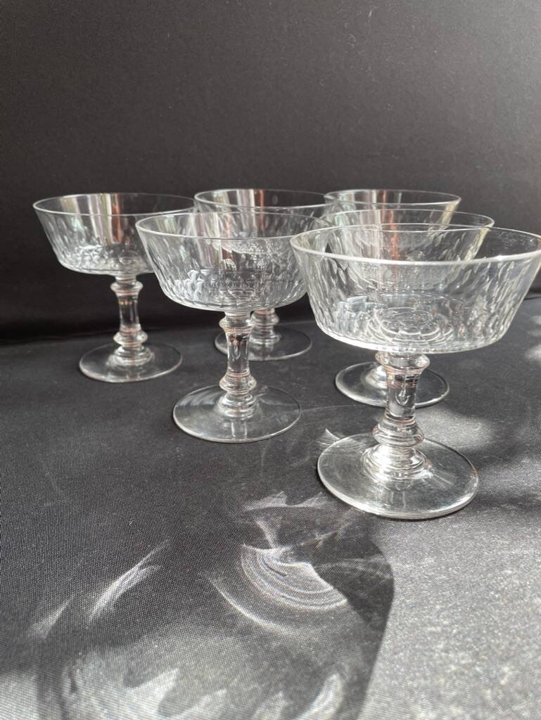 6 Coupes à champagne Baccarat Champigny