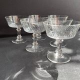 6 Baccarat Champigny champagne glasses