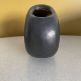 Matte black ceramic vase