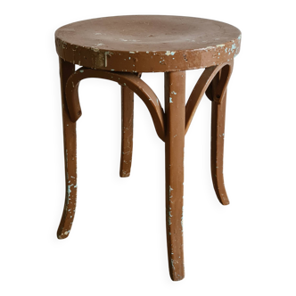 Old wooden bistro stool