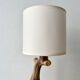 Vallauris lamp by Grandjean Jourdan 1950, vintage faux bois ceramic