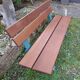 Garden bench, cast iron legs and exotic wood