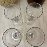 Lot de 4 verres à vin ou liqueur vintage