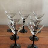 Verres à pied fin noir Luminarc