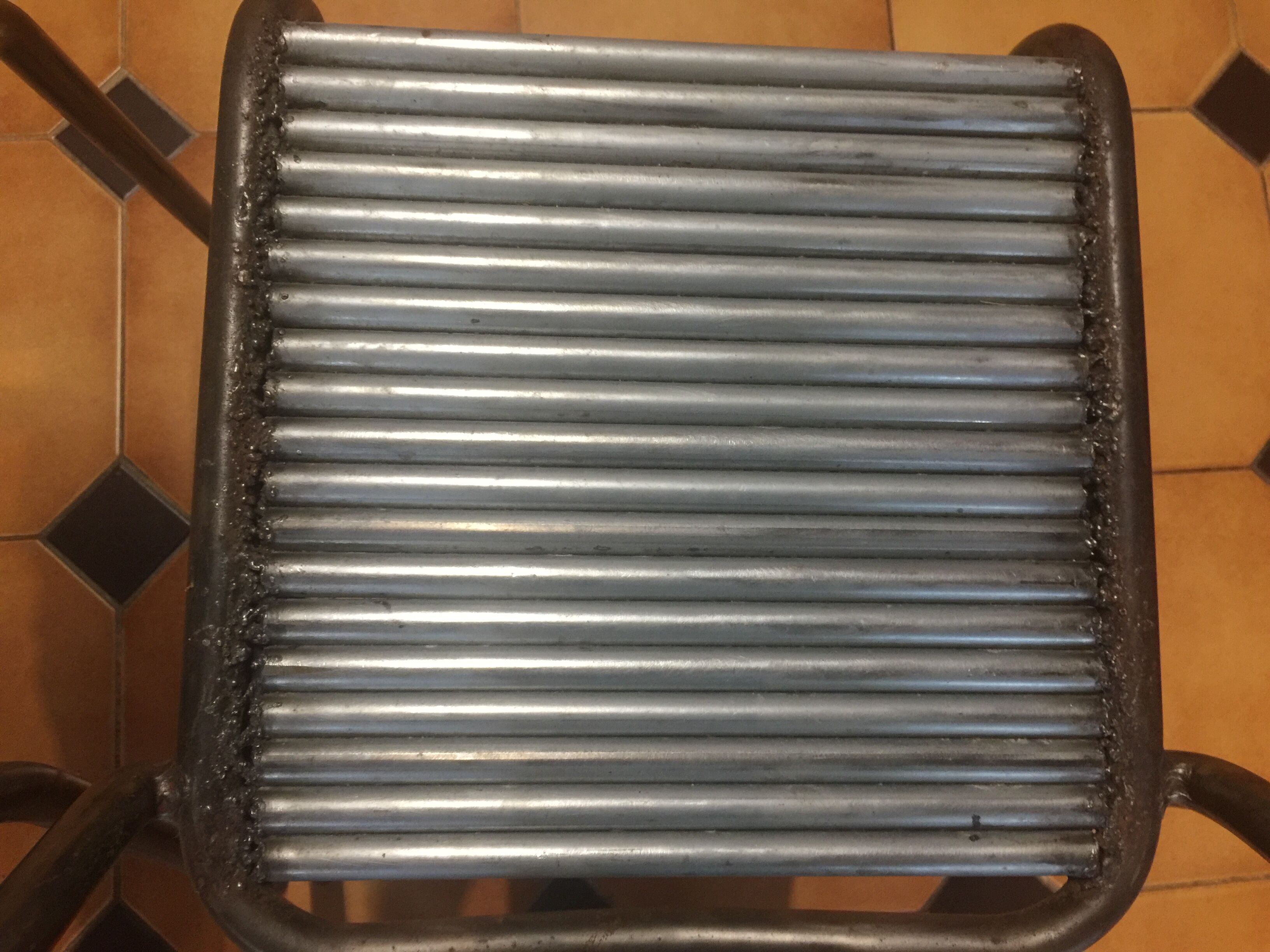 Pair of metal chairs