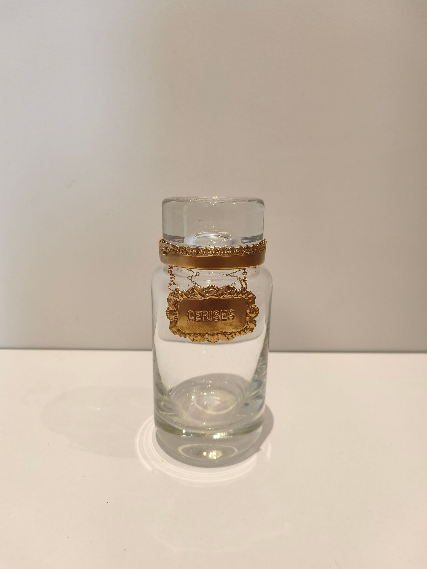 Vintage crystal cherry jar