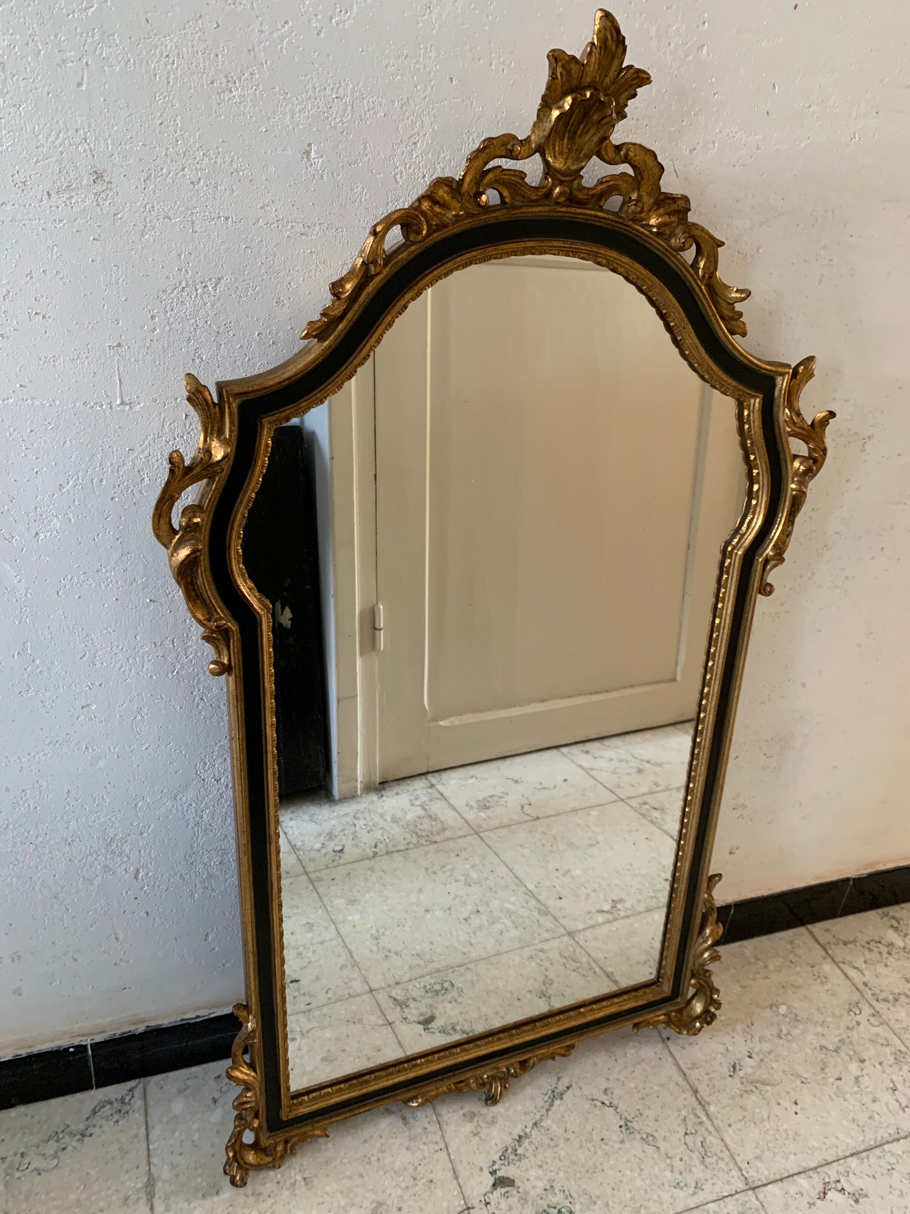 Vintage mirror in wood