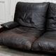 Canapé vintage Marsala pour Ligne Roset en cuir marron, 1980