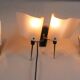 Set of brass, Perspex and metal wall lamps, France Mid-Century