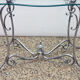 Mid-century two-tier coffee table in chromed brass and crystal