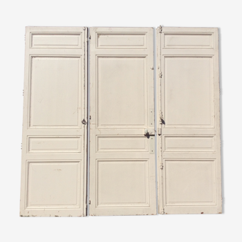 Set of 3 old separation doors