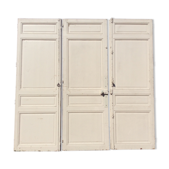 Set of 3 old separation doors