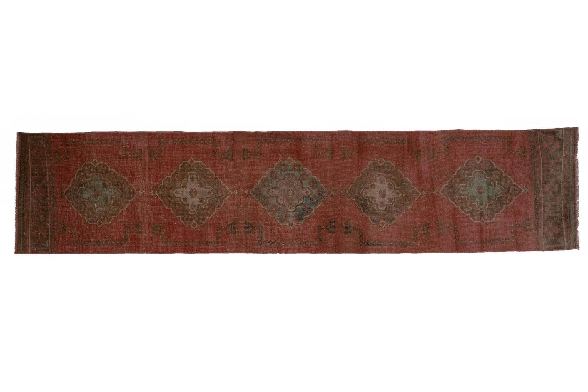Vintage Turkish hallway rug 77x345 cm