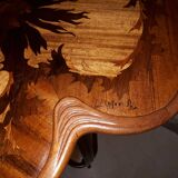 Majorelle pedestal table with thistle