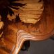 Majorelle pedestal table with thistle