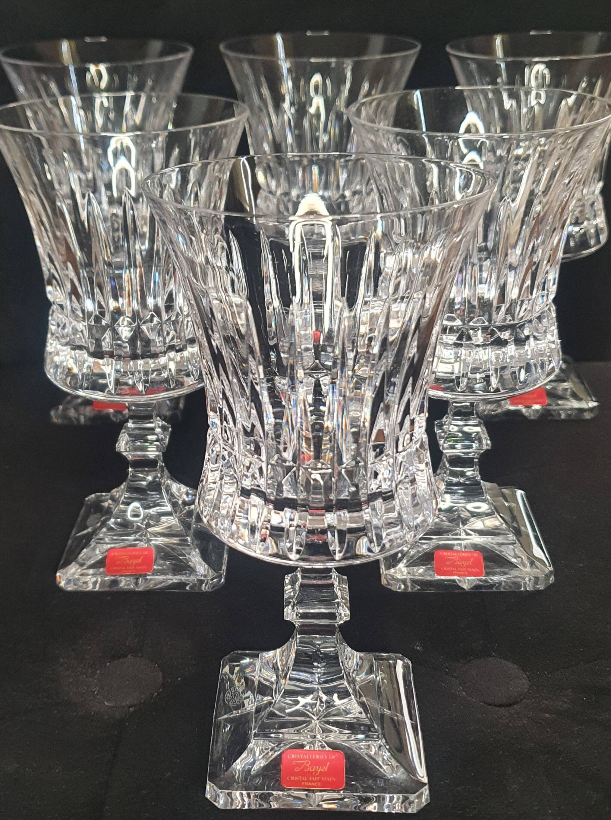 6 water glasses from the Cristallerie Royale de Champagne-Bayel.