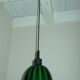 Suspension opaline art déco en forme de fleur