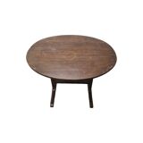 Antique French Oval Vigneron Side Table, late 1800s