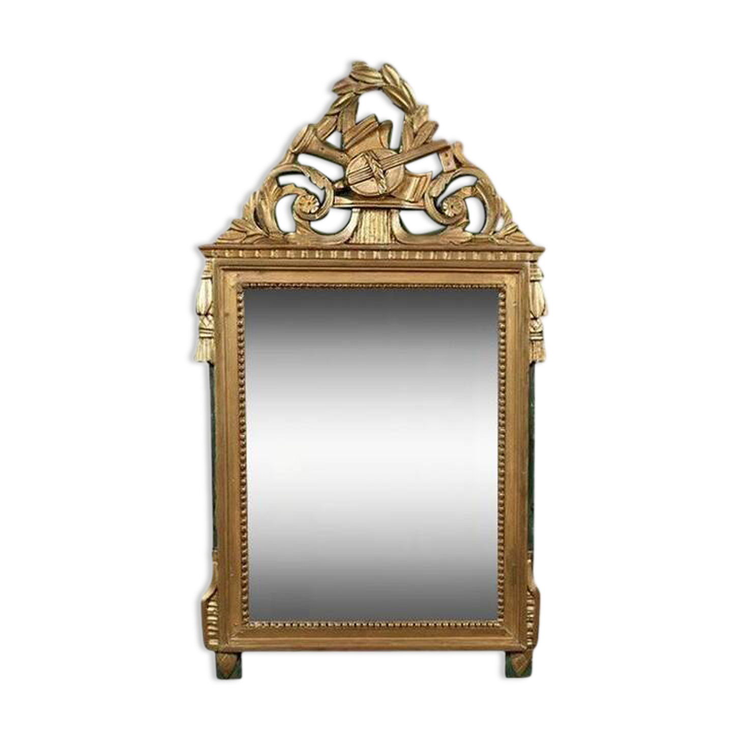 Golden wooden mirror, Louis XVI style – early 20th century