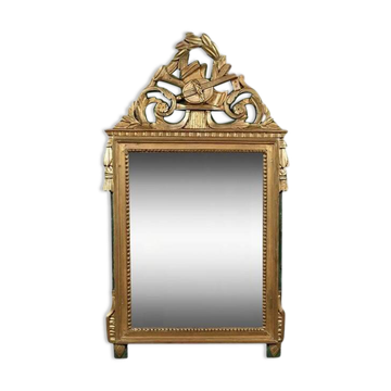 Golden wooden mirror, Louis XVI style – early 20th century