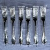 Set of 6 Christofle Pompadour forks