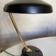 1960 black sheet metal and brass orientable lamp