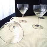 6 old wine glasses