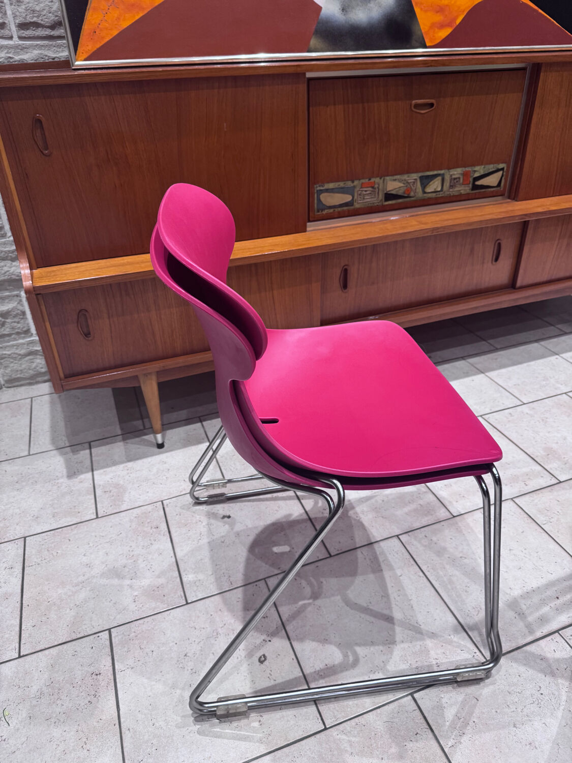 Pair of “Mariquita” designer chairs – sled base