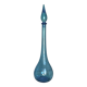 Large Empoli bottle (66cm) vintage 1960 blue tinted glass Murano carafe