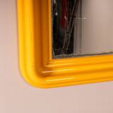 Orange plastic square mirror