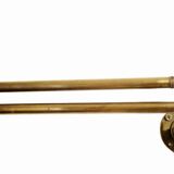 Vintage Brass and Molded Frosted Glass Articulated Wall Sconce - Style A