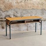 Double school desk with locker, 1960