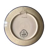 Ceramic plate with Longwy enamels