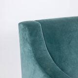 Pair of “Club” armchairs, cubic shape. 1940s.
