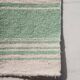 Handwoven recycled cotton rug - Mint and white