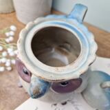 Terracotta owl-shaped teapot by vintage Ibuki Japan