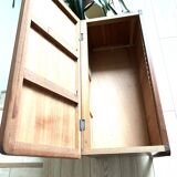 Coffre à jouet en bois et rotin