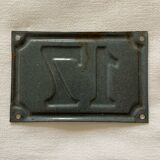 Enamelled street number 17