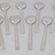 Christofle Mira, Ondulation, 12 spoons, silver-plated ice scoops, excellent condition.